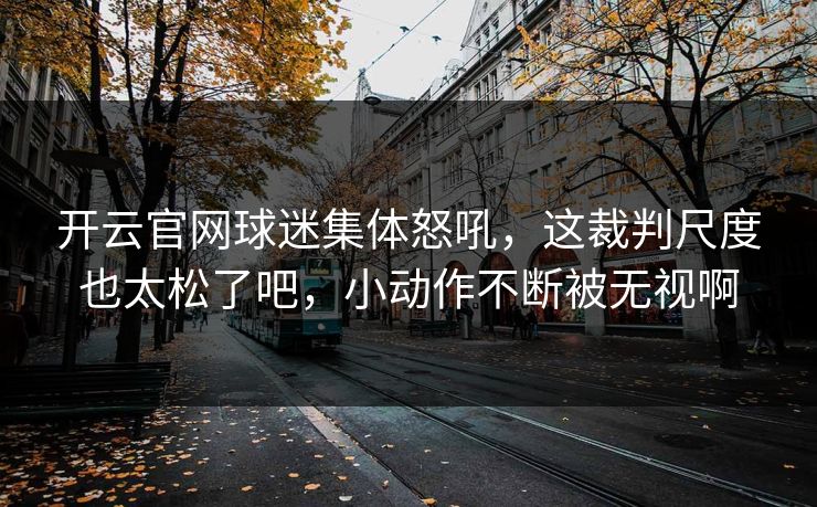 开云官网球迷集体怒吼，这裁判尺度也太松了吧，小动作不断被无视啊