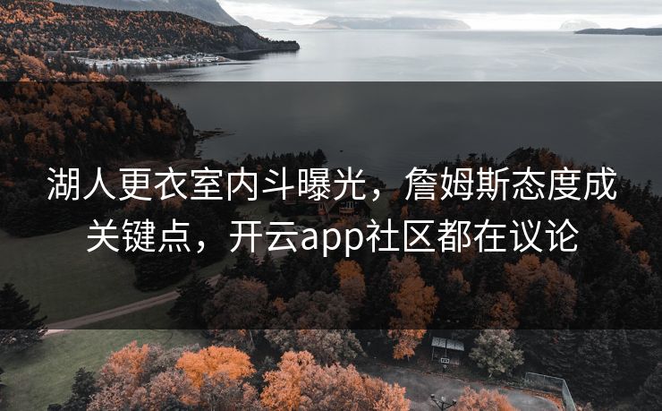 湖人更衣室内斗曝光，詹姆斯态度成关键点，开云app社区都在议论