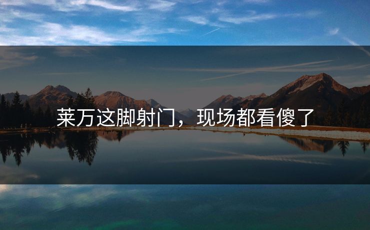 莱万这脚射门，现场都看傻了